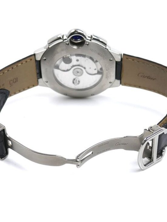 Cartier Baron Blue Chronograph Watch Automatic